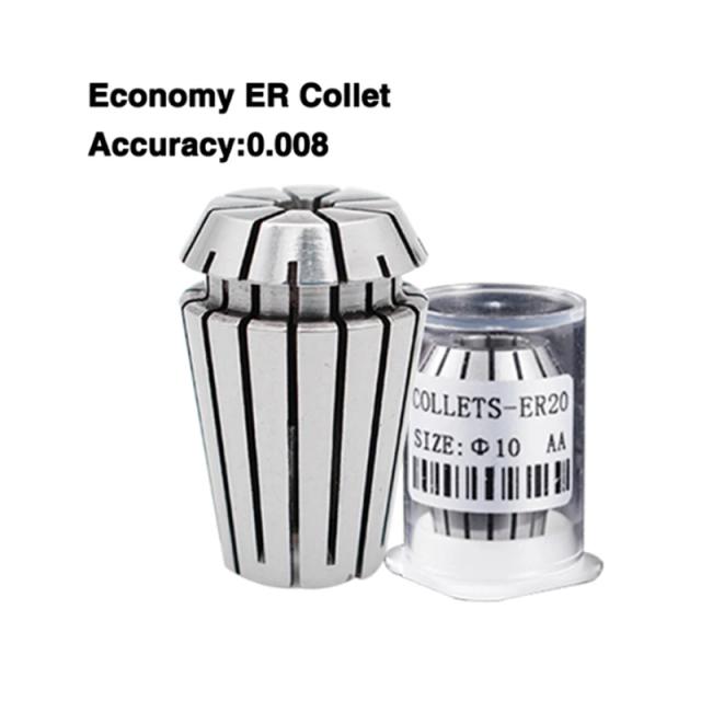 Suporte de Ferramenta Primavera Collet Mandris para Máquinas de Gravura CNC com Precisão de 0.008mm e 0.015mm, Compatível com Eixos ER11, ER16 e ER20, 1 Peça