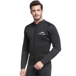 Jaqueta de mergulho em neoprene para homens, jaquetas ou calças wetsuit, roupas para kitesurf, zíper frontal, 5mm - Image 5