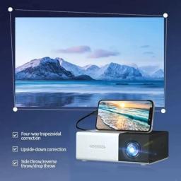 Projetor portátil Mini Filme, Adequado para Camping ao ar livre, Drive-in, Home Theater, Projetores com 30000 Horas de Longa Vida, YG300 - Image 6