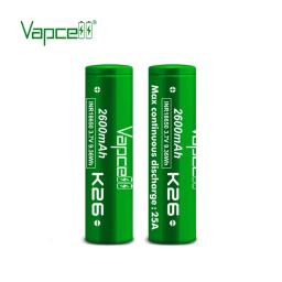 Vapcell vapcell k26 inr18650 2600mah 25a recarregável li-ion 3.7 baterias célula para lanterna - Image 2