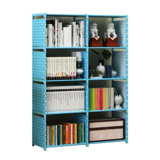 Organizador Ecológico de Livros em Tubos de Metal Duráveis com Rack à Prova de Poeira e Tecido Não Tecido