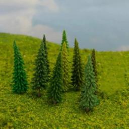 40 pçs modelo de árvores para trem ferroviário diorama wargame parque paisagem decoração ferroviária construção paisagem micro brinquedos - Image 4