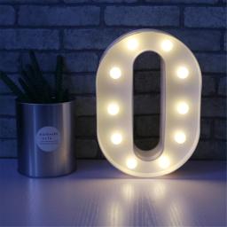 Luzes LED Número para Festa de Aniversário, Lâmpada de Luz da Noite, Suprimentos DIY, Decoração de Natal, Decoração Número, 0, 1, 2, 3, 4, 5, 6, 7, 8, 9, 16 cm, 22cm - Image 4