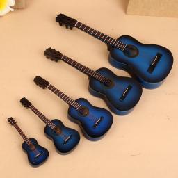 Mini Guitarra Clássica com Suporte, Coleção Miniatura De Instrumentos Musicais De Madeira, Modelo De Ornamentos Decorativos, Presentes - Image 5