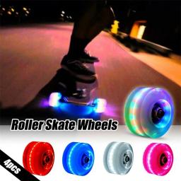 Light Up Quad Roller Skate Rodas com Rolamentos Instalados, Luminous Quad Roller, Rodas de Skate, 4Pcs - Image 2