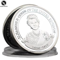 Moeda Comemorativa Rainha Elizabeth II, Prata, Artesanato em Metal, Coleção Presente - Image 1