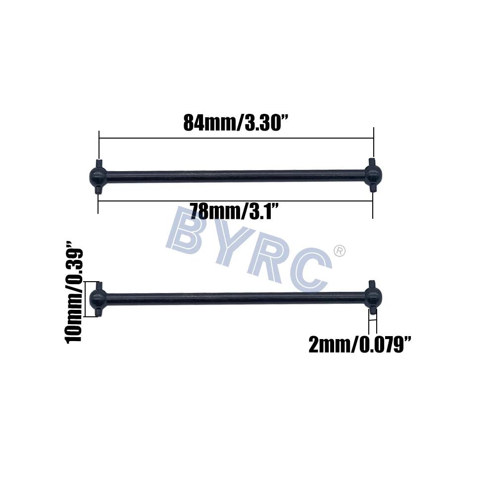 Aço Metal RC Car Drive Shaft, Dogbone Comprimento Total 61mm, 63mm, 70mm, 77mm, 84mm, 87mm, 89,5mm, 100mm, Hsp Wltoy Redcat, 2pcs por conjunto - Image 3