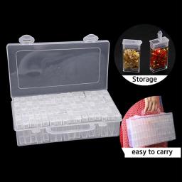 Caixa de armazenamento de plástico portátil para bordado Acessório, Ferramentas Pintura Diamante, Bead Organizer, Storage Container, 24Slots, 42 Slots, 64 Slots, 84 Slots, 124Slots - Image 4