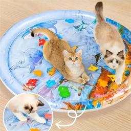 Tapete de PVC para gatos, Water Sense Design, Design de peixe flutuante, Brinquedo interativo, Sentido de água - Image 2