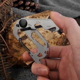 1 pçs multifunções escalada mosquetão edc chaveiro engrenagem ferramentas ao ar livre de acampamento caminhadas chave aço inoxidável abridor garrafa - Image 3