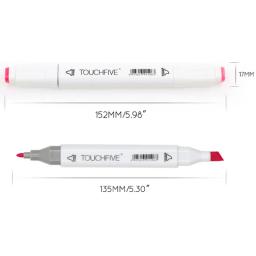 Touchfive 12-168 cores marcadores de esboço de álcool caneta conjunto de ponta dupla arte permanente desenho marcador para estudante coloração arte suprimentos - Image 2
