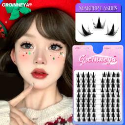 GROINNEYA-DIY Falso Cat Eye Cílios, cílios individuais, aparência natural, extensão dos cílios, maquiagem em casa, 60 a 120 - Image 5