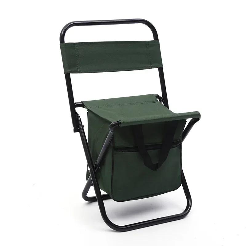 Cadeira de acampamento dobrável portátil com caixa de armazenamento cadeiras de acampamento ao ar livre cadeiras de praia viagem lazer assento de piquenique com armazenamento - Image 1