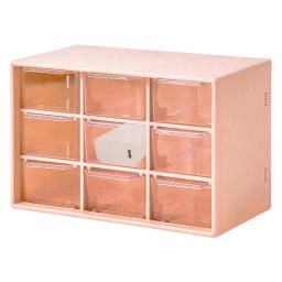 Caixa de armazenamento de mesa com gavetas Design de trilho deslizante empilhável Organizador de papelaria Caixa de exibição de jóias de grande capacidade - Image 1