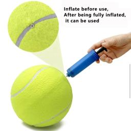 Gigante Inflável Pet Bola De Tênis com Bomba De Ar, Cão Grande Bola De Treinamento, Brinquedos Interativos Do Cão, 24cm, 7/9.5 Polegada - Image 4