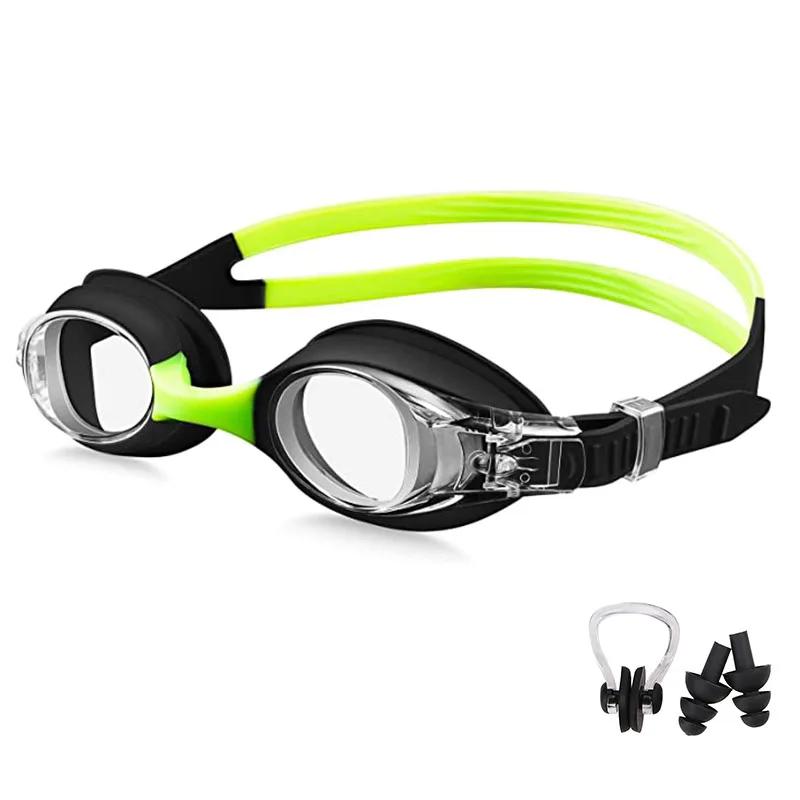 Óculos de natação anti-nevoeiro impermeáveis para crianças, lentes coloridas profissionais, óculos infantis, óculos UV - Image 1