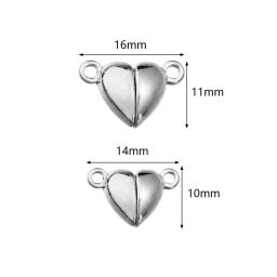 Fechos magnéticos para fazer jóias, amor coração em forma, ímã final fecho conectores, DIY colar e pulseira, atacado, 5 pçs/lote - Image 2