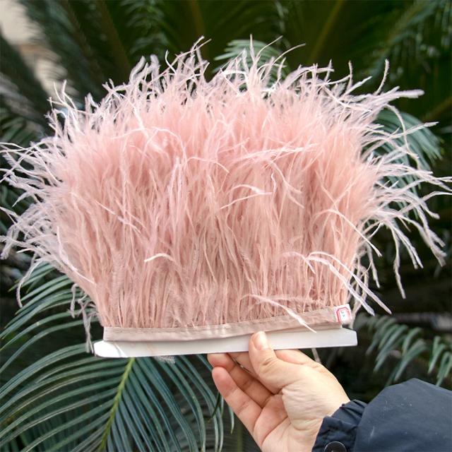 Penas de avestruz naturais tingidas para decoração de casamentos e artesanato, 8-10cm, 1m