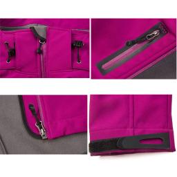 TRVLWEGO-Casaco térmico à prova de vento com capuz para mulheres, jaqueta Softshell, viagens, esportes ao ar livre, casaco Trekking, caminhadas, corrida, camping - Image 3