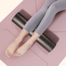 Eixo de espuma epp sólido yoga pólo fitness relaxamento muscular rolo massagem vara brilhante preto rolo yoga bloco 30/45cm - Image 5
