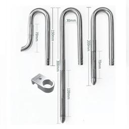 Mini acessórios de filtro de tubo de entrada de pesca, água para aquário, tanque de peixes de aço inoxidável, suporte de mangueira de camarão, decoração - Image 4