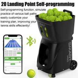 PT-Máquina de Bolas Smart Pro, Equipamento de Ténis Portátil, Smart App e Controlo Remoto, Bola 100 Plus - Image 5