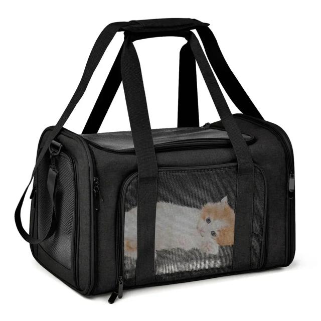 Mochila de Transporte Aprovada para Animais de Estimação, Ideal para Cães Pequenos e Gatos, Confortável e Prática para Viagens