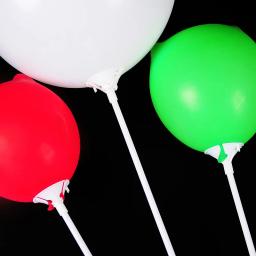 100 jogos/lote 40cm látex balão vara branco pvc hastes balões titular varas com copo festa suprimentos decoração acessórios - Image 3