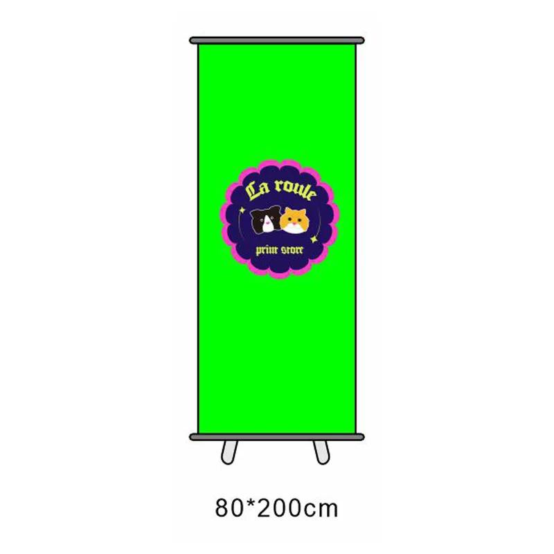 Personalizado Roll-up Banner, aço plástico, tela do cartaz PP, padrão personalizado, negócio acessível, 80x200cm - Image 1