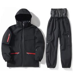 Roupas de esqui femininas e masculinas, jaqueta de esqui, conjuntos de roupas de neve para snowboard, jaquetas e calças de esqui, traje esportivo ao ar livre para unsex - Image 2