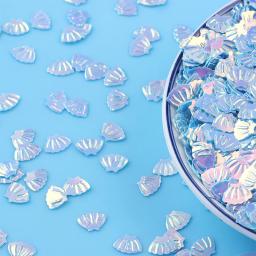 Shining Shell Confetti Glitter, Iridescente Suprimentos DIY, Baby Shower, Decorações de Festa de Aniversário Sereia Meninas, Favores DIY, 15g por pacote - Image 5