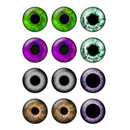6 Pares Cão Gato Animais Eye Dolls Rodada Cabochão De Vidro Foto 8 A 25mm Demo Flat Back DIY Jóias Fazendo Suprimentos Atacado T014 - Image 4