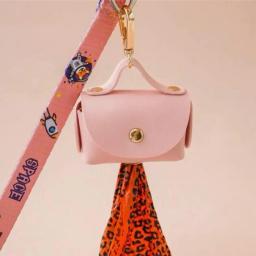 Faux Leather Pet Bag Titular com Dispenser para Dog Bolsas, Portátil Dog Poop Bag, Suprimentos Organizador Elegante - Image 4