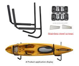 1 conjunto de cremalheiras de armazenamento de caiaque, suporte de parede para canoa, prancha de surf, acessórios de suporte de armazenamento - Image 1