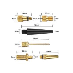 Cobre bicicleta válvula adaptador conjunto, bicicleta pneu bomba adaptador Kit, Inflator bomba acessório, 1 conjunto, 15pcs, novo - Image 3