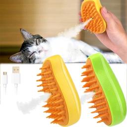 Escova de banho a vapor elétrica para Pet, Massagem Comb, Water Spray, Cat and Dog Grooming Suprimentos, Escovas de cabelo - Image 1