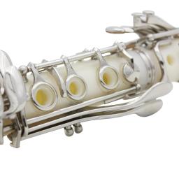 SLADE-Clarinete Portátil Branco com 6 Anéis, Instrumentos Profissionais de Sopros, Clarinetto, Bb 17 Chaves - Image 3