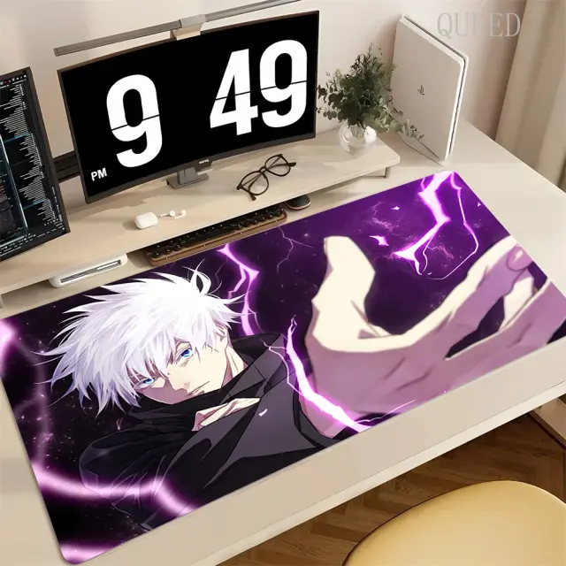 90x40cm preto anime jujutsu kaisen grande mouse pad ryomen sukuna xxl mousepads pc computador acessórios de jogos antiderrapante tapete de mesa