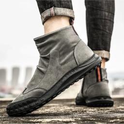 Moda 2025 botas masculinas nova plataforma sapatos casuais masculinos oferta barata designer antiderrapante venda quente de alta qualidade confortável y2k - Image 3