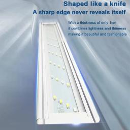 Super Slim Aquário LED Light, Tanque de Peixes Luz, Planta Crescer Iluminação, Brilho, Clipe Extensible, 220V - Image 4