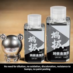 Tinta metálica pré-mista à base de óleo para pintura, modelos militares, tintas coloridas com luz das estrelas, não diluída, 50ml - Image 3