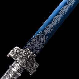 Chinês Kongfu Han Jian Espada, 1060 Lâmina De Aço Carbono, Real Full Tang, Sharp, Pronto Punho De Metal Batalha, Prata Arma Do Dragão, Katana - Image 4