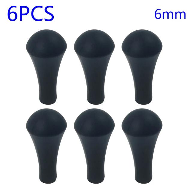 Conjunto de 6 Dicas de Setas para Tiro com Arco em Borracha Macia com Pontas Duplas para Eixos de 6mm a 8mm