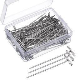 27/32/38/51mm pinos em forma de t tira pinos de aço inoxidável costura posicionamento agulhas mão tricô salão estilo peruca fix ferramentas - Image 2