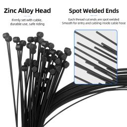 Fio de núcleo de aço inoxidável revestido de ptfe para bicicleta mtb, fio de aço carbono revestido de zinco com tampa, linha de mudança universal, kit diy - Image 5