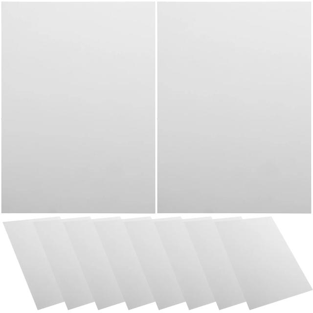 Conjunto de 10 Folhas Plásticas Duras para Exibição em Quadros - Folhas Termoplásticas para Projetos Criativos