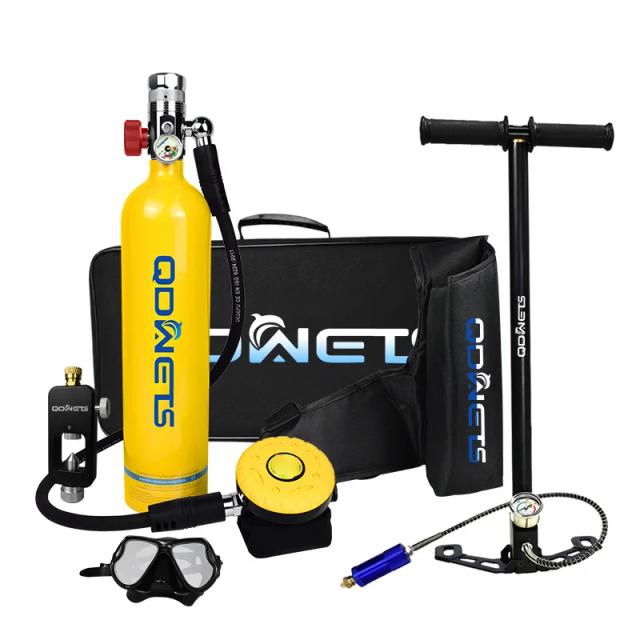 Equipamento Completo de Mergulho: Máscara de Snorkel, Mini Tanque de Oxigênio e Dispositivo de Respiração Subaquática