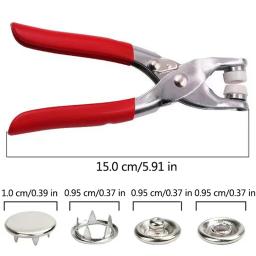 Metal Snap Botões Anéis com Alicate Fixador, Press Tool Kit para Vestuário Costura, Conjuntos - Image 6