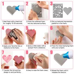 Blocos de espuma moldáveis reutilizáveis, ótimos para fundos e frentes de cartão, ferramentas de mistura, artesanato de papel, fabricação de cartão, corte de coração, espuma de estampagem - Image 2
