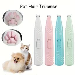 Aparador de cabelo elétrico para animais de estimação, barbear solas de pés e orelhas com baterias e luzes LED, Pet Shaver - Image 1